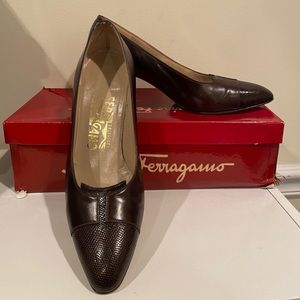 Salvatore Ferragamo Denise Dark Brown Size: 7.5B